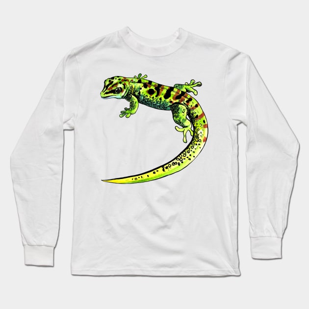 gecko Phelsuma Long Sleeve T-Shirt by VicaVeresk